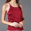 Women Silk Satin Fabric Tops Summer Sexy Y-style Harness Vest Camisole Tops