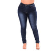 Women Skinny Slim Pencil Bas Jeans Female Big High Waist Pants Lady Plus Size 2XL-7XL Bottom Causal Elasticity Denim Clothing