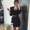 Women Skirt Cool Harajuku Punk Gothic Summer Mini  Skirt Circle Hollow Out Irregular Sexy Skirt