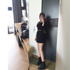 Women Skirt Cool Harajuku Punk Gothic Summer Mini  Skirt Circle Hollow Out Irregular Sexy Skirt