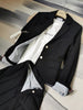 Women Skirt Suit 2022 Slim Gray Balzer Set Pleated Skirt Blazer Two Piece Suit Autumn New