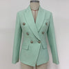 Women Skirt Suit Jacket Women's 2 piece set women Vintage Green Blazer Office Wear Women Suit blazer and skirt set