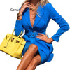 Women Skirt Suit Temperament Lace Up Female Blazer High Waist Wrap Hip Skirt Two Piece Sets Female Suit With Skirt Autumn