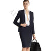 Women Skirt Suits Two Piece Ladies Formal Skirt Suit For Wedding Office Uniform Formal Women Business Suits Navy Blazer For Work