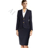 Women Skirt Suits Two Piece Ladies Formal Skirt Suit For Wedding Office Uniform Formal Women Business Suits Navy Blazer For Work