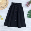 Women Skirts 2023 High Waist Skirt Women Spring Summer Midi Skirts Womens Elastic Waist A Line Ladies Skirts With Belt