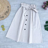Women Skirts 2023 High Waist Skirt Women Spring Summer Midi Skirts Womens Elastic Waist A Line Ladies Skirts With Belt