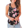 Women Sleeveless Floral Top Vest Tank Shirt Blouse Cami Elegant Women Casual Camisole Dill Tanks Top haut femme