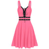 Women Sleeveless Gothic Dress Camisole Mini Dress Plus Size black Strap Dress Cool Solid Irregular Hem streetwear Vestidos#35