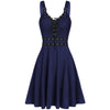 Women Sleeveless Gothic Dress Camisole Mini Dress Plus Size black Strap Dress Cool Solid Irregular Hem streetwear Vestidos#35