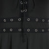 Women Sleeveless Gothic Dress Camisole Mini Dress Plus Size black Strap Dress Cool Solid Irregular Hem streetwear Vestidos#35