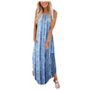 Women Sleeveless Pocket Casual Floral Printing Beach Long Maxi Loose Dress Dresses For Women 2022 Повседневные Платья