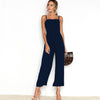 Women Sleeveless Spaghetti Strap Jumpsuits 2022 New Summer Backless Sexy Beach Rompers Casual Ladies Wide Leg Pants Jumpsuit