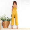 Women Sleeveless Spaghetti Strap Jumpsuits 2022 New Summer Backless Sexy Beach Rompers Casual Ladies Wide Leg Pants Jumpsuit