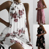 Women Sleeveless Summer Boho Printed Beach Casual Loose Mini Shirt Beach Dress