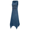 Women Sleeveless Tank Dress  Loose Letter Printed O-Neck Vest Top Female Summer Casual Plus Size Irregular Hem Dresses