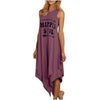Women Sleeveless Tank Dress  Loose Letter Printed O-Neck Vest Top Female Summer Casual Plus Size Irregular Hem Dresses