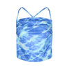 Women Sleeveless Tie Dye Top Backless Bandaged Sexy Crop Tops Summer Streetwear Outfits Camis Polyester Fiber camisetas Tops