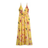 Women Sling Floral Long Dresses Summer Boho V-Neck Sleeveless  Party Beach Floarl Print Maxi Dress Casual Sundress