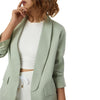 Women Solid Color Blazer Adults Open Front Long Sleeve Lapel Suit Jacket with Pockets