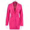 Women Solid Color Long Sleeve V Neck Strappy Mini Shirt Coat Winter Exotic Tight Elegant Party Club  Jackets 2023