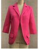 Women Solid Color Single Breasted Casual Offcie Blazer Summer Three Quarter Sleeve Blazer 2022 Lady Slim Classic Retro Work Wear