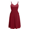 Women Solid Summer Dress Female Seaside Sling Sleeveless V-Neck Midi Dress Ladies High waist plus size black dress vestidos