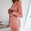 Women Solid White Autumn Blazers Urban Casual Suit Lead Long-sleeved One-capped Cotton Slim Small Suit Jacket Coat