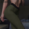 Women Sporting splice leggings fitness slim black green jeggings for Girls woman push up elastic pants new leggins bodybuilding