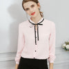 Women Spring Autumn Tops Office Ladies Blouse Fashion Long Sleeve Bow Slim White Shirt Female Cute Bodycon Work Blouses Blusas