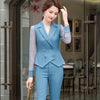Women Spring Lace Suits Business Temperament Formal Stripes Slim Blazer And Pants Office Ladies Two Piece Work Wear