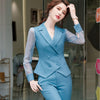 Women Spring Lace Suits Business Temperament Formal Stripes Slim Blazer And Pants Office Ladies Two Piece Work Wear