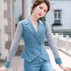 Women Spring Lace Suits Business Temperament Formal Stripes Slim Blazer And Pants Office Ladies Two Piece Work Wear