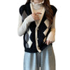 Women Street 2023 Autumn and Winter Corduroy Cardigan Suit Collar Single-breasted Sleeveless Solid Color Vest Jacket