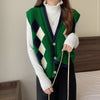 Women Street 2023 Autumn and Winter Corduroy Cardigan Suit Collar Single-breasted Sleeveless Solid Color Vest Jacket