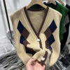 Women Street 2023 Autumn and Winter Corduroy Cardigan Suit Collar Single-breasted Sleeveless Solid Color Vest Jacket