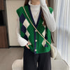 Women Street 2023 Autumn and Winter Corduroy Cardigan Suit Collar Single-breasted Sleeveless Solid Color Vest Jacket