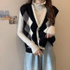 Women Street 2023 Autumn and Winter Corduroy Cardigan Suit Collar Single-breasted Sleeveless Solid Color Vest Jacket