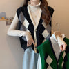 Women Street 2023 Autumn and Winter Corduroy Cardigan Suit Collar Single-breasted Sleeveless Solid Color Vest Jacket