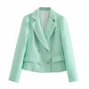 Women Suit 2-piece suits ZA2022 spring suit collar shorts suit women suits casual chic office youth ladies suits