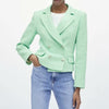 Women Suit 2-piece suits ZA2022 spring suit collar shorts suit women suits casual chic office youth ladies suits