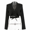 Women Suit 2023 Women Blazers Long Sleeve Solid Cardigan Blazer Shorts  Lady Casual Short Suits