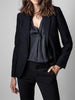 Women Suit Blazer 2023 Autumn Long Sleeve Business Ladies Coats Letter Rhinestone Outwear