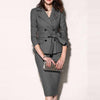 Women Suit Casual Blazer Women Collar Button Long Sleeve Zipper Skirt Suit Office Lady Autumnn Suits Femme Top+Skirt Costume New