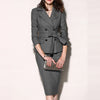 Women Suit Casual Blazer Women Collar Button Long Sleeve  Zipper Skirt Suit Office Lady Autumnn Suits Femme Top+skirt Costume