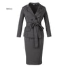 Women Suit Casual Blazer Women Collar Button Long Sleeve Zipper Skirt Suit Office Lady Autumnn Suits Femme Top+Skirt Costume New