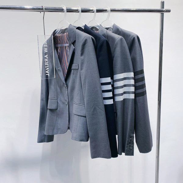 Women Suit Jacket Cotton Striped Coat Blazer Girl Outerwear Turn Down Collar Work Wear Party Wear Korean Design