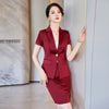 Women Suit Skirt Two Piece Set 2023 Summer Korean Version Thin Ladies Jacket High Waist Skirt Professional Wear