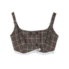 Women Suit Tank + Skirt 2 Pieces Crop Top Plaid Elegant Chic Women Clothes Sexy Office Lady Spring Autumn Female Suits Outerwear