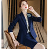 Women Suits Autumn High End Business Formal Temperament Slim Long Sleeve Blazer And Skirt Office Ladies Work Wear